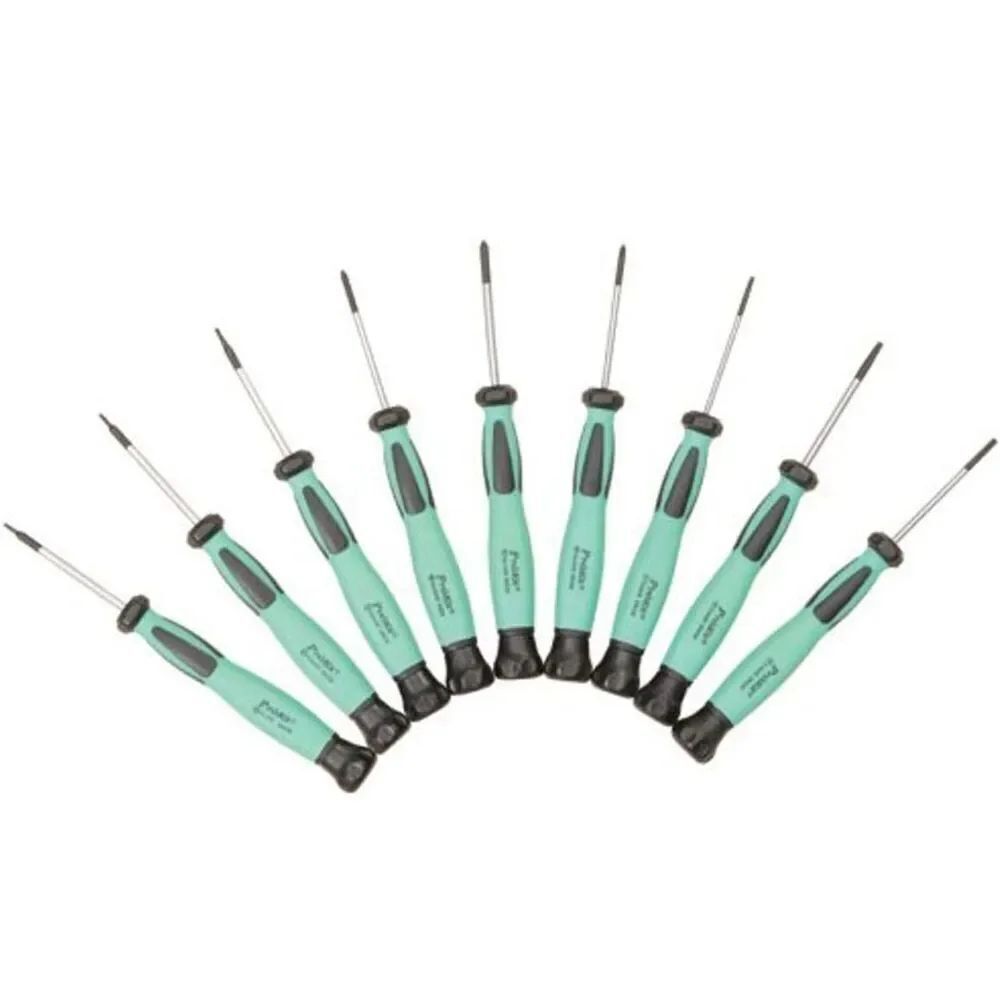 Pro’sKit SD-0839 9-Piece ESD Precision Screwdriver Set w/ Pouch New, Tech Tools